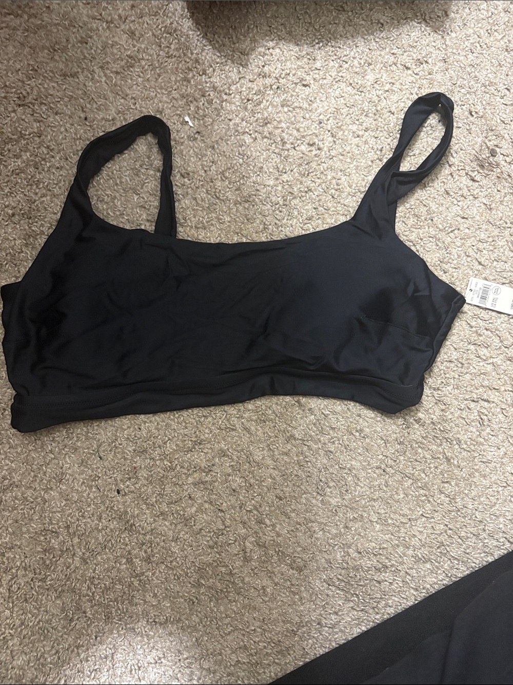 NWT Aerie Black Scoop Swimsuit Top Size XXL